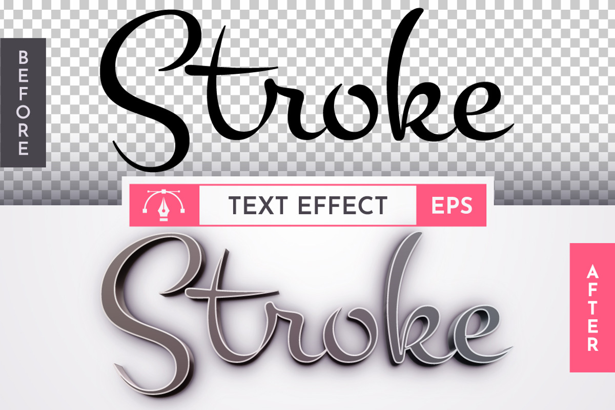 Realistic Stroke Stroke Editable Text Effect