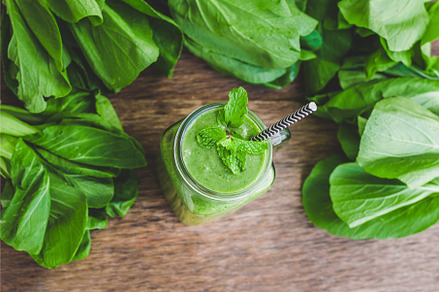 Mason jar mugs filled with green, a Food & Drink Photo by Elizaveta Galitskaya