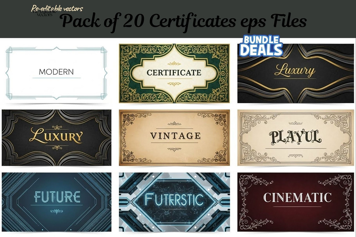 20 Creative editable Certificate, a Branding & Logo Template by Aban's World (Photo 7 of 16)