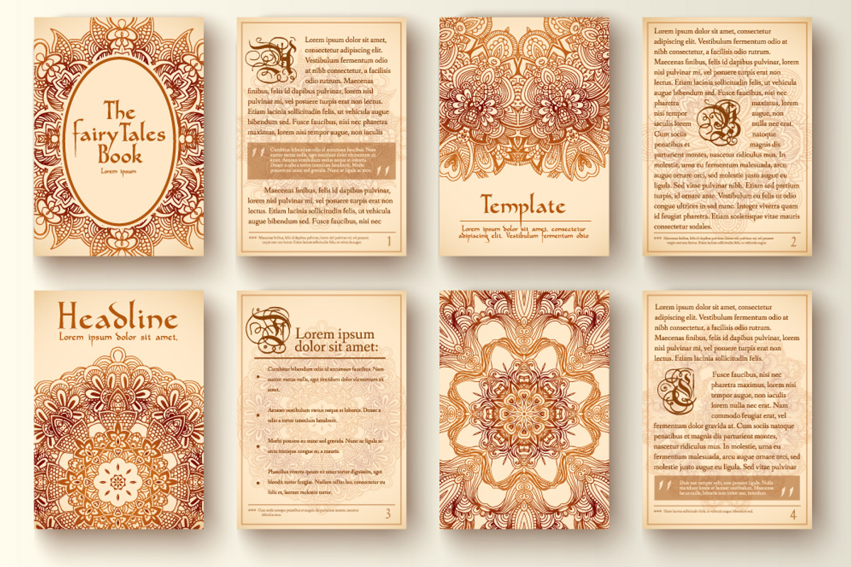 Set of old fary tail pages - vector, a Magazine Template by LineTale (Photo 2 of 2)