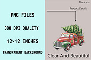 Christmas Trucks Clipart Bundle., an Illustration by SVGArt (Thumbnail 6 of 8)