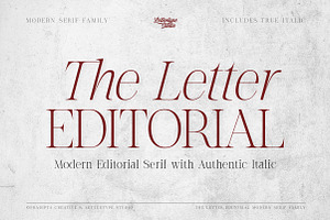 The Letter Editorial – Modern Serif, a Serif Font by Lettertype Studio