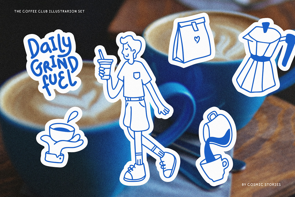 The Coffee Club Illustration Pack, an Object Graphic by Cosmic Stories Foundry (Photo 6 of 14)