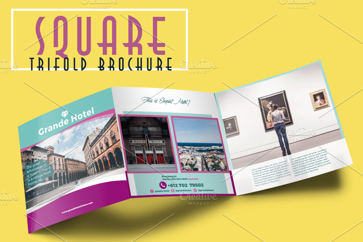Square Trifold Brochure, a Brochure Template by Tiaga (Photo 2 of 4)