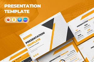 Sleek Marketing Pitch Deck, a Presentation Template by CreativeUP