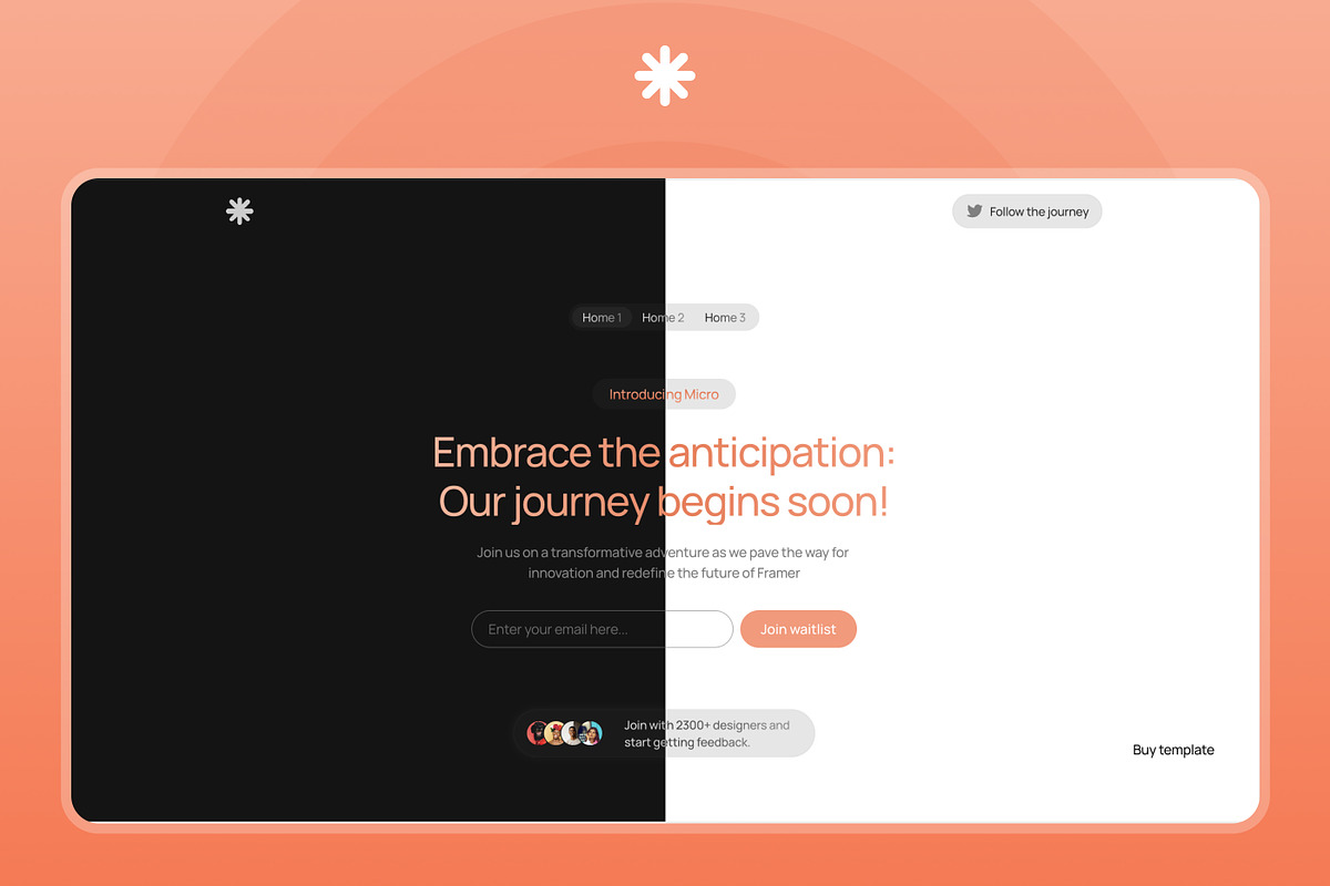 Coming Soon Framer Template, a Websites & App Template by Ali Çorak (Photo 2 of 3)