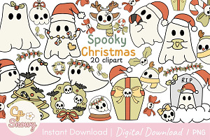 Spooky Cute Christmas Clipart