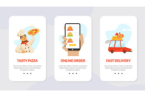 Tasty Pizza Online Order Landing, a Food Illustration by TopVectors