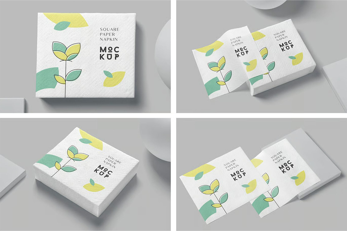 Paper Napkin Mockup, a Household Mockup by megostudi0 (Photo 1 of 6)