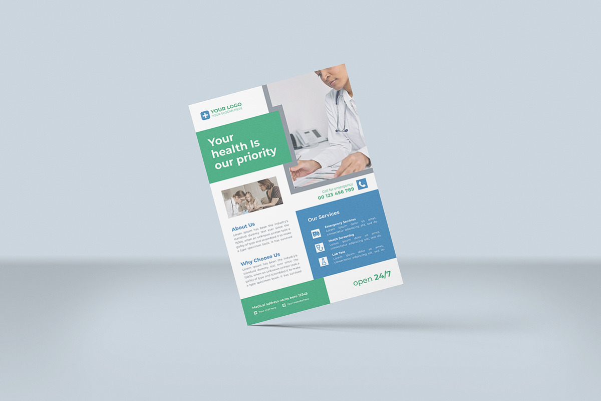Medical Flyer, a Flyer Template by Lakhan1998 (Photo 3 of 5)