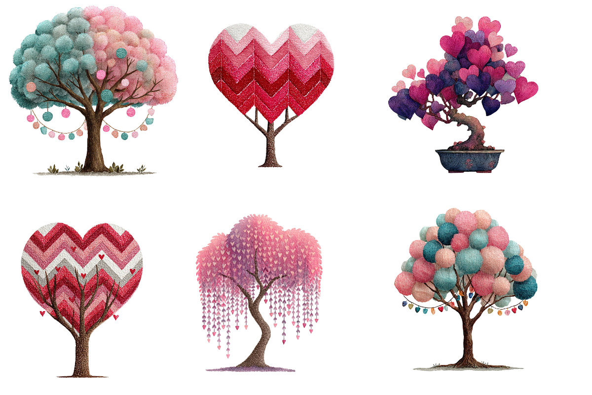 Valentine tree clipart, an Illustration by Designworld (Photo 3 of 5)