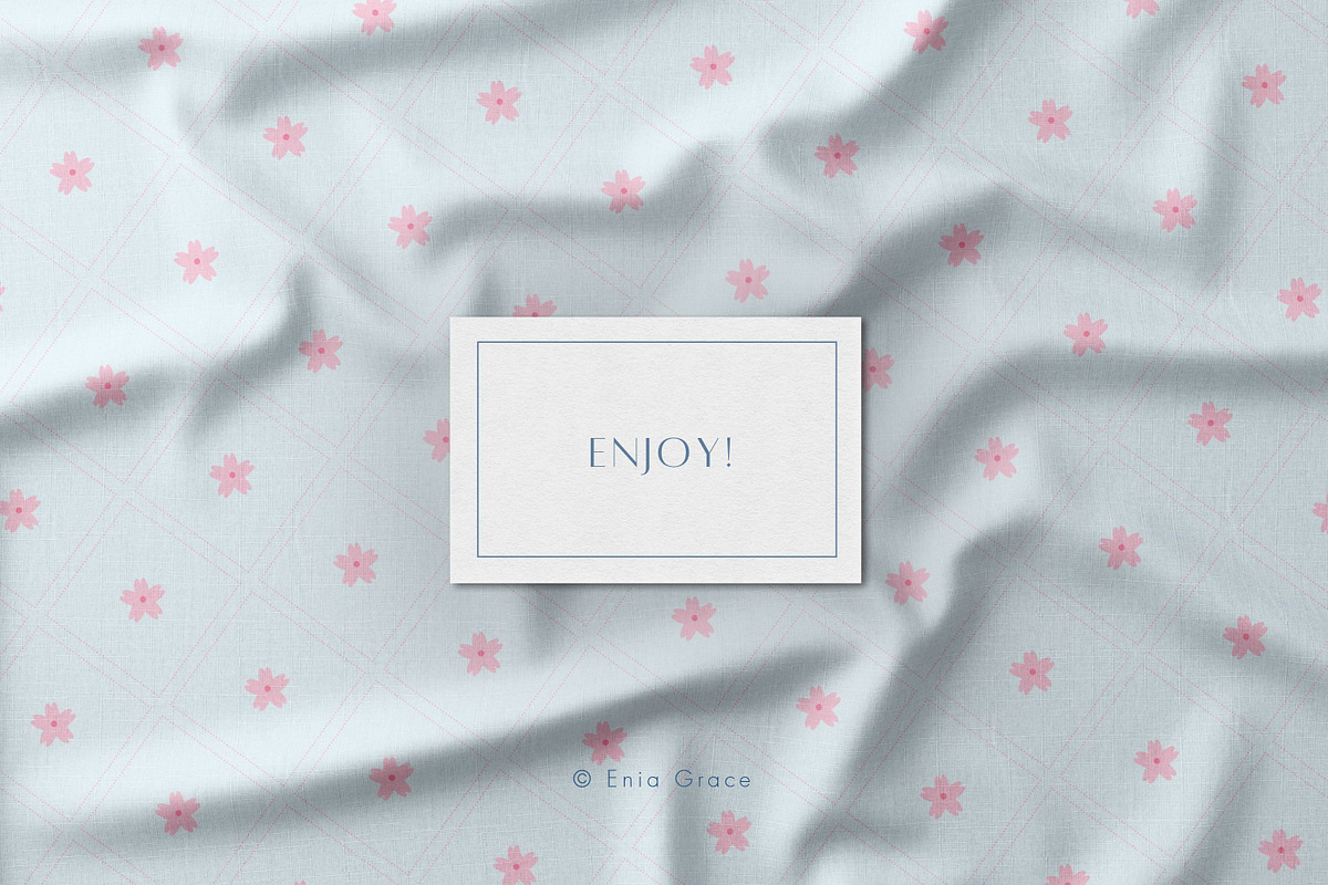 Spring floral & geometric patterns, a Pattern Graphic by Enia Grace (Photo 10 of 10)