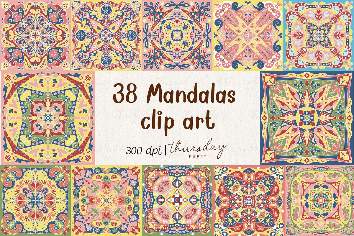 38 mandalas pattern, a Pattern Graphic by Thursdaypaper (Photo 1 of 3)