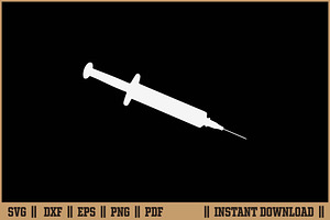 Medical Nurse Doctor Injection SVG, a Healthcare Illustration by Handy Arts Studio