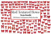 Red Textured Bows Mega Bundle, a Decorative Illustration by Stellalunarts (Thumbnail 1 of 23)