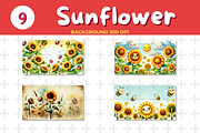 Sunflower Watercolor Background, a Background Graphic by John_Walker (Thumbnail 3 of 4)
