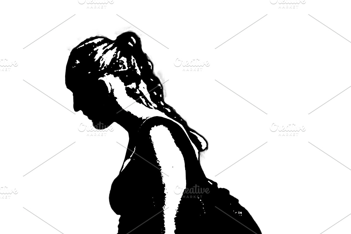 Isolated graphic of young woman with backpack and bags, a Person Illustration by DanFLCreativo
