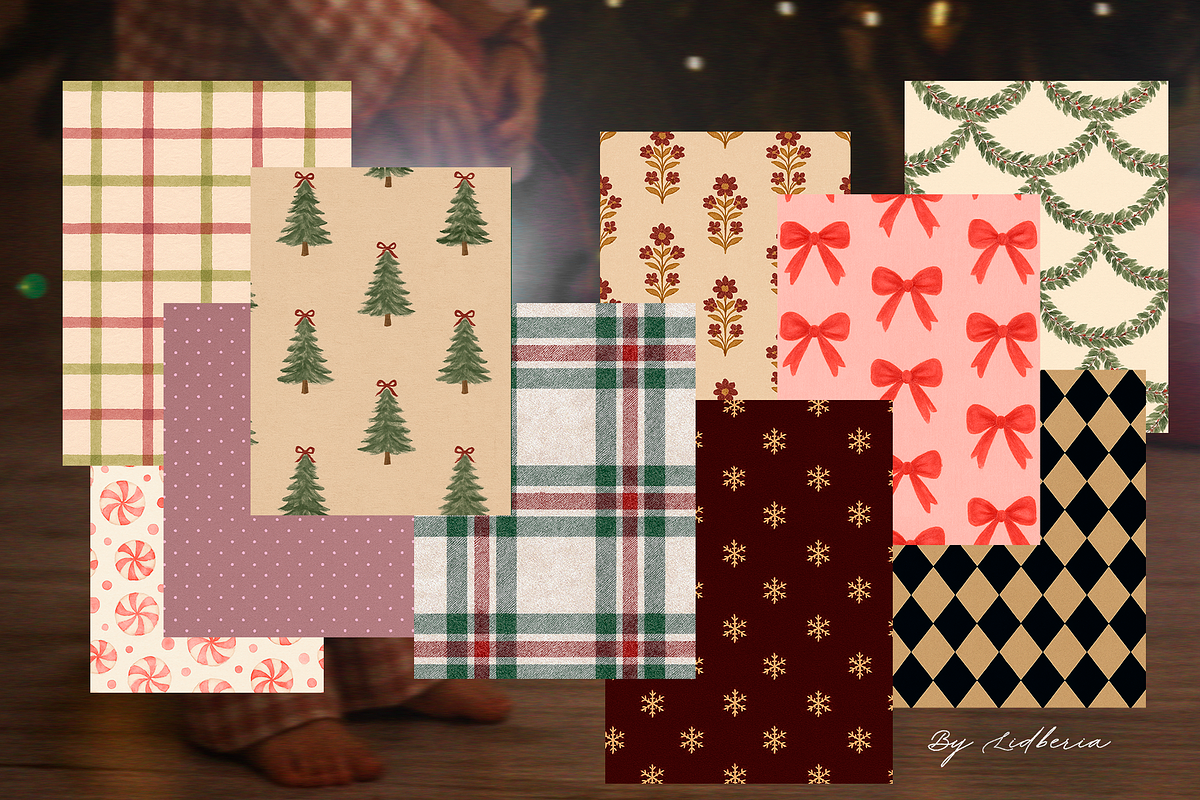 Storybook Christmas Prints, a Background Graphic by Lidberia (Photo 3 of 9)