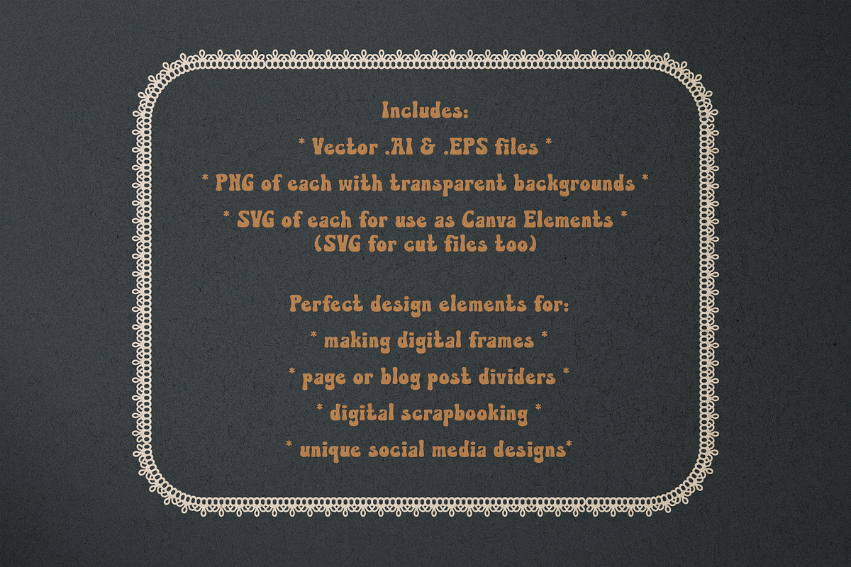 Lace Borders Graphics Vector PNG SVG, a Texture Illustration by Summit Avenue (Photo 4 of 4)