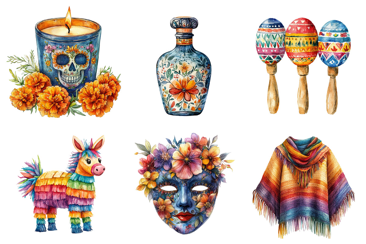 Watercolor Cinco De Mayo PNG, an Illustration by SinaCreation (Photo 4 of 5)