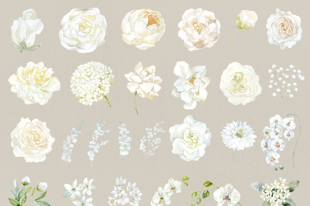 White & Gently Wedding Collection., a Seasonal Illustration by Designwork (Photo 18 of 22)