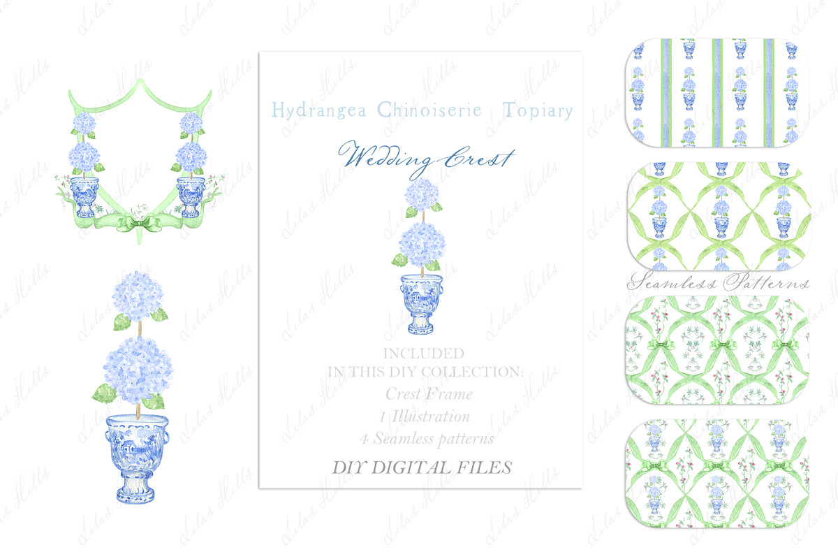 Hydrangea Chinoiseries Topiary, an Illustration by LABFcreations (Photo 2 of 4)