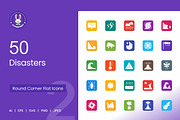 50 Disasters Filled Round Corner, an Icon by IconBunny (Thumbnail 1 of 2)