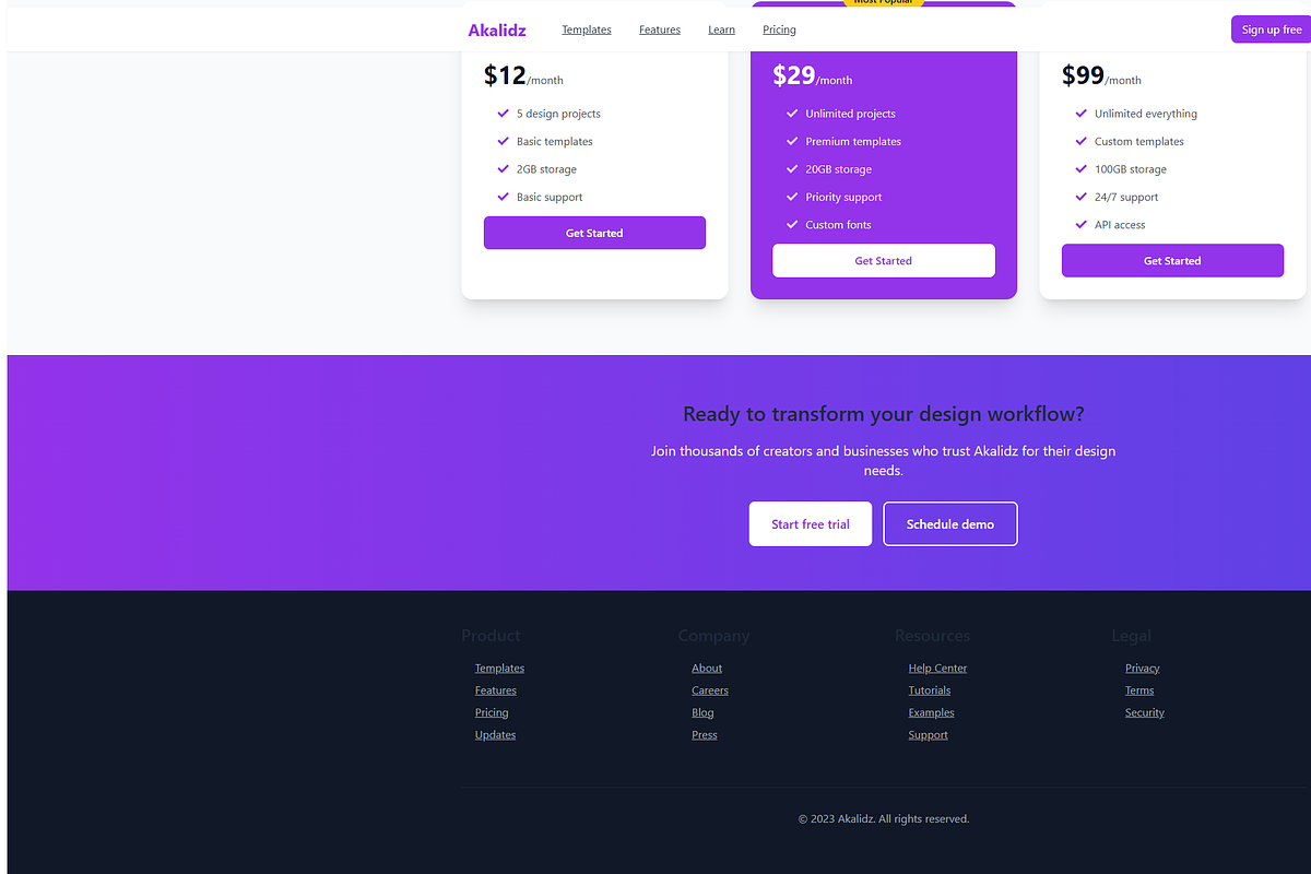 Canva Inspired Landing Page, a React Template by Dz Akali (Photo 4 of 4)