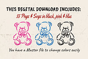 Hand Drawn Valentines Clipart Bundle, an Outline Icon by Baleee (Thumbnail 6 of 15)