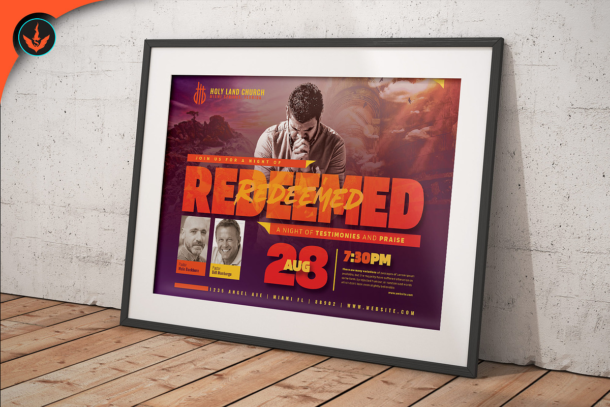 Redeemed Revival Church Flyer Templa, a Flyer Template by SeraphimChris