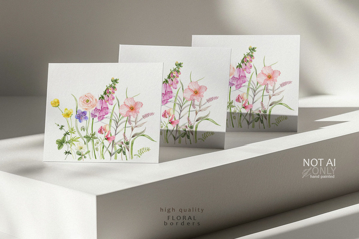 Wildflower watercolor floral clipart, a Decorative Illustration by ReachDreams (Photo 4 of 10)