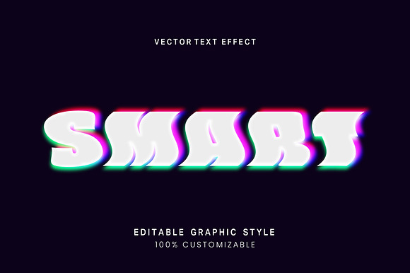 Glitch Retro Neon Glow Text Effect preview 3