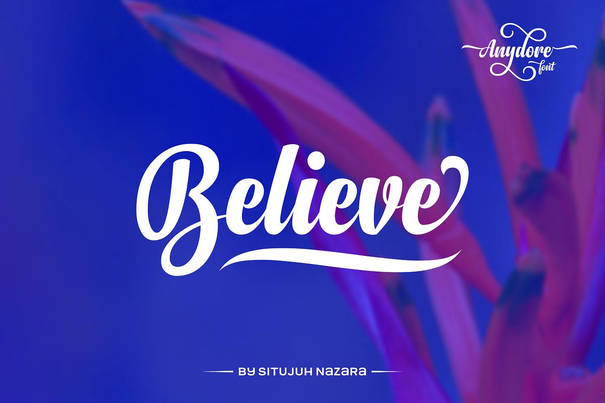 Anydore, a Script Font by 7NTypes (Photo 5 of 6)