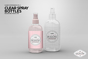 Clear Spray Bottles Packaging Mockup, a Cups & Container Mockup by INCDesign (Thumbnail 7 of 9)