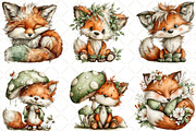 Whimsical Fox Clipart Bundle, an Illustration by Black Bird Studio (Thumbnail 5 of 6)