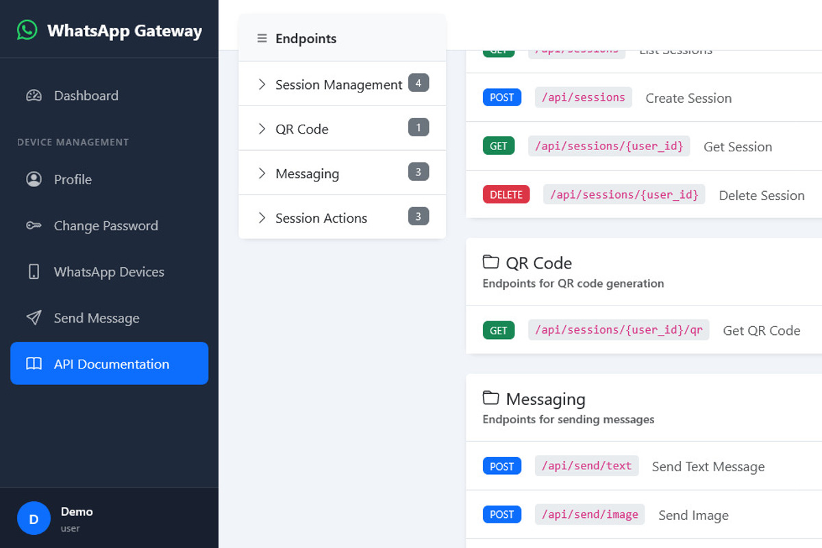 Gowaget Whatsapp Gateway Client, a HTML Template by TheFastest (Photo 5 of 6)