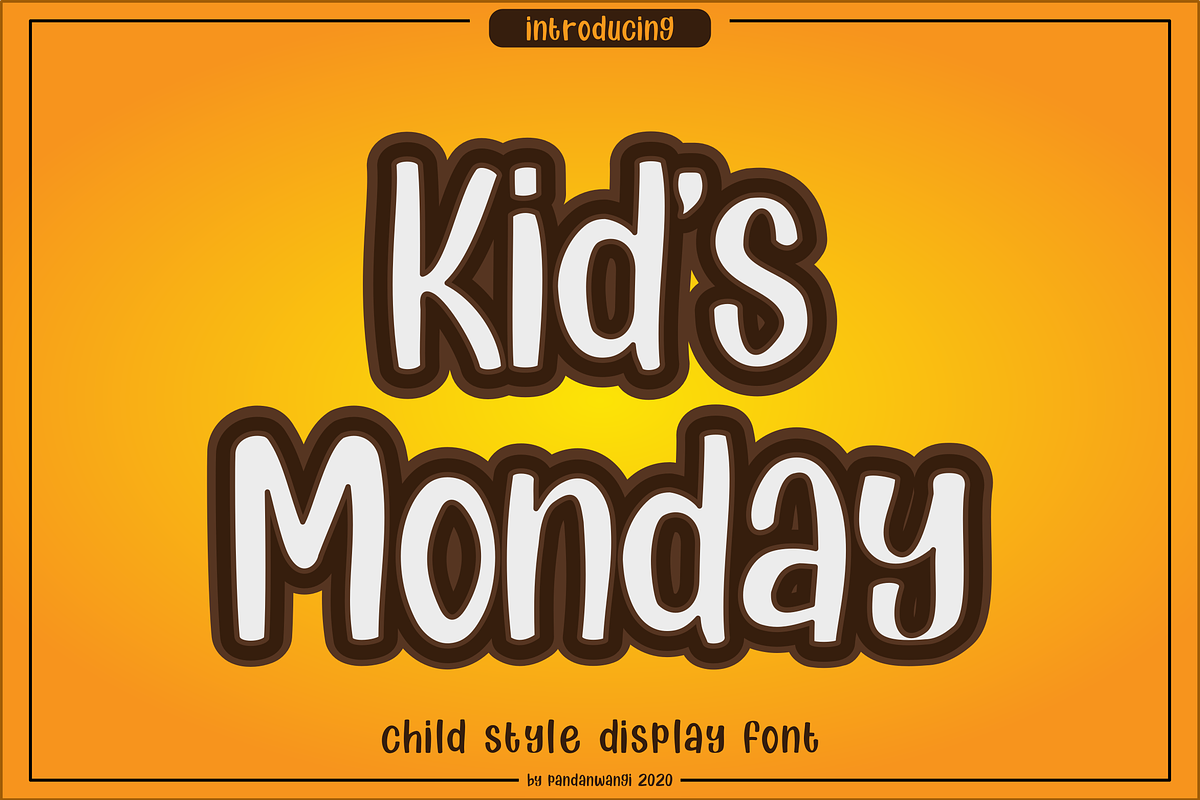 Kids Monday - Fun Display, a Font by Pandanwangi (Photo 8 of 8)