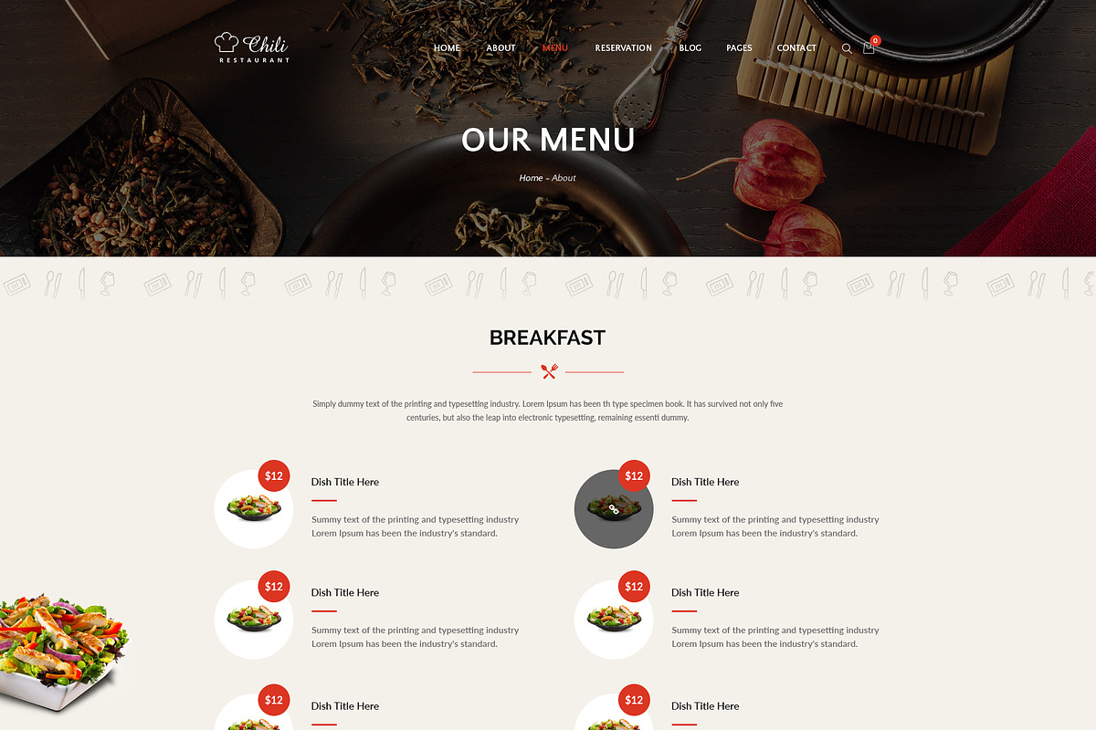 Chili - Photoshop Template (PSD), a Websites & App Template by DigitalCenturySF (Photo 3 of 11)