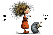 Whimsical Floral Girl & Hedgehog, an Animal Illustration by GiraffeCreative (Thumbnail 20 of 20)