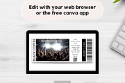 Editable Concert Ticket Template, an Invitation Template by YasdeyDesigns (Thumbnail 6 of 8)