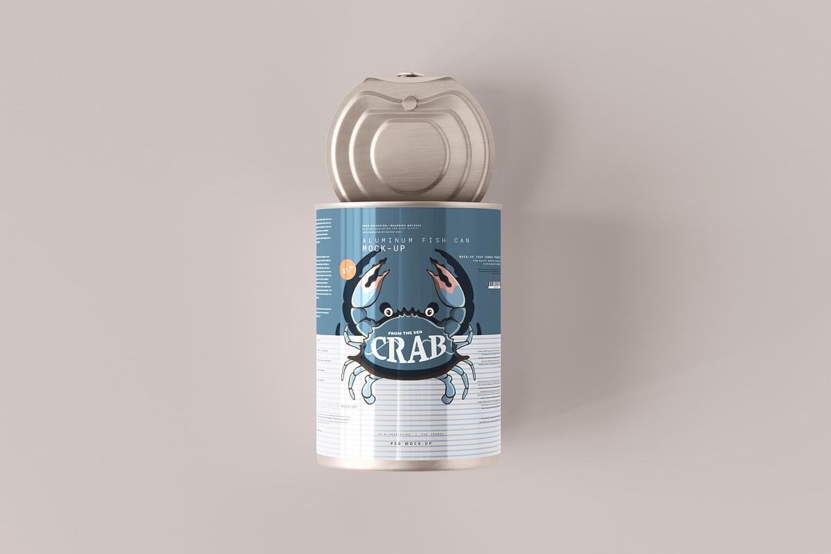 Aluminum Food Can Mockups - Large, a Cups & Container Mockup by pmvch (Photo 2 of 31)