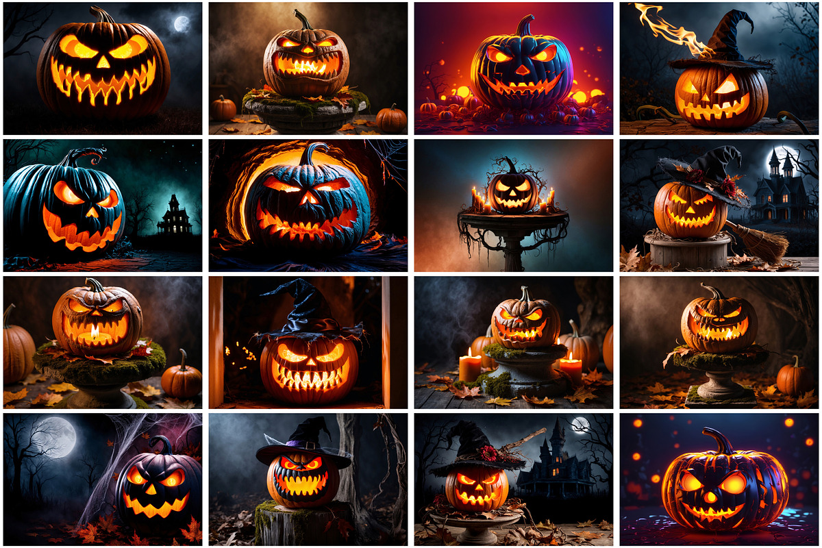 Creepy Halloween Pumpkin Wallpaper, a Background Graphic by Forhadx5 (Photo 8 of 8)