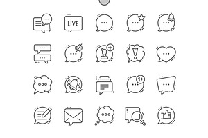 Speech Bubbles Line Icons