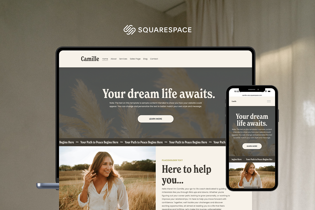 Squarespace Coach Website Template