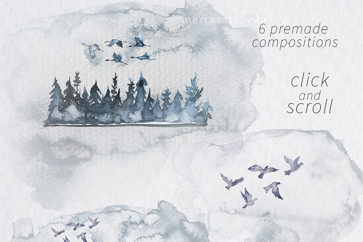 Watercolor The Call Of the Forest, an Animal Illustration by ArtCreationsDesign (Photo 3 of 6)