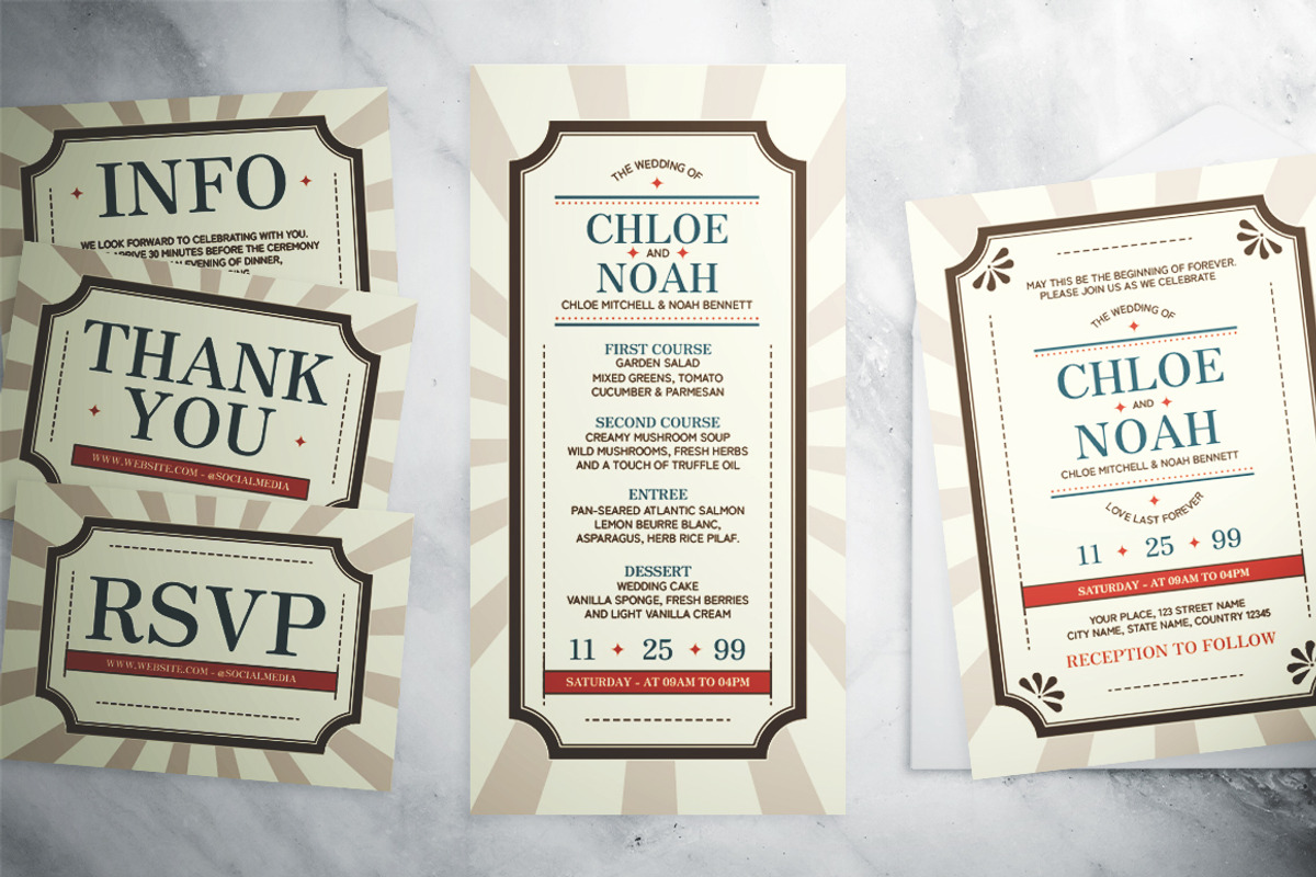 Vintage Wedding Invitation Suite, an Invitation Template by The Good Store (Photo 4 of 4)
