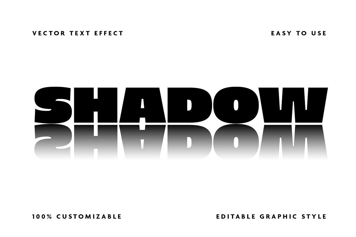 Bold Shadow Reflection Text Effect