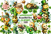St Patrick’s Day Beautiful Bee  Clip, an Illustration by DreamCafeArt (Thumbnail 1 of 4)