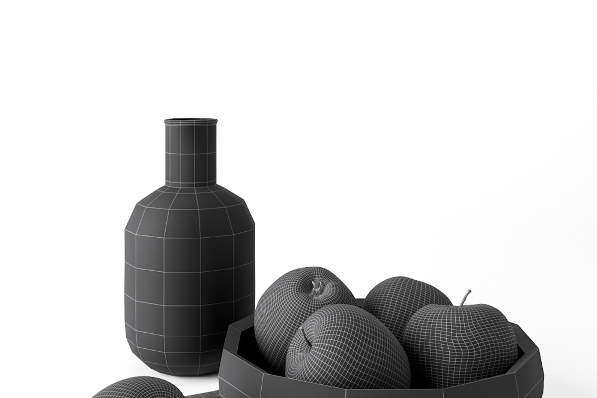 Decor Set Apple Bowl, an Architecture 3D Model by gianniritschard (Photo 6 of 9)