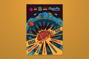 Space Monster Illustrated Flyer, a Flyer Template by ashenterprise